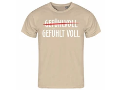 deinshirt Print-Shirt Herren T-Shirt Gefühlt Voll Funshirt mit Motiv Grau/Beige/Khaki/Braun