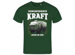 deinshirt Print-Shirt Herren T-Shirt Konzentrierte Kraft Dunkelgrün/Grün/Grau