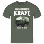 deinshirt Print-Shirt Herren T-Shirt Konzentrierte Kraft Dunkelgrün/Khaki/Grau