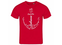 deinshirt Print-Shirt Herren T-Shirt Liebe Familie Anker Funshirt Rosa/Rot
