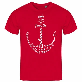 deinshirt Print-Shirt Herren T-Shirt Liebe Familie Anker Funshirt Rosa/Rot deinshirt Print-Shirt Herren T-Shirt Liebe Familie Anker Funshirt Rosa/Rot