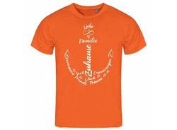deinshirt Print-Shirt Herren T-Shirt Liebe Familie Anker Funshirt Orange/Rot