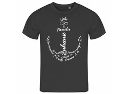 deinshirt Print-Shirt Herren T-Shirt Liebe Familie Anker Funshirt Schwarz/Dunkelblau/Dunkelgrau/Creme