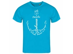 deinshirt Print-Shirt Herren T-Shirt Liebe Familie Anker Funshirt Blau/Türkis