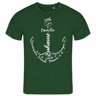 deinshirt Print-Shirt Herren T-Shirt Liebe Familie Anker Funshirt