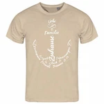 deinshirt Print-Shirt Herren T-Shirt Liebe Familie Anker Funshirt Khaki/Beige/Braun