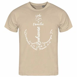 Print-Shirt Herren T-Shirt Liebe Familie Anker Funshirt mit Motiv