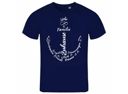 deinshirt Print-Shirt Herren T-Shirt Liebe Familie Anker Funshirt Blau/Dunkelblau