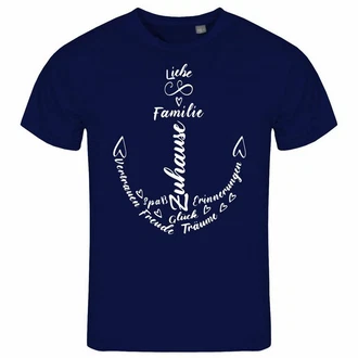 deinshirt Print-Shirt Herren T-Shirt Liebe Familie Anker Funshirt Blau/Dunkelblau deinshirt Print-Shirt Herren T-Shirt Liebe Familie Anker Funshirt Blau/Dunkelblau