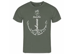 deinshirt Print-Shirt Herren T-Shirt Liebe Familie Anker Funshirt Dunkelgrün/Grün