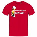 deinshirt Print-Shirt Herren T-Shirt Wer nicht mittrinkt fllt auf Funshirt Rot/Beige