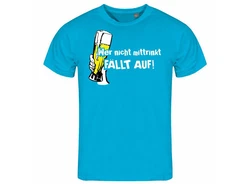 deinshirt Print-Shirt Herren T-Shirt Wer nicht mittrinkt fllt auf Funshirt 