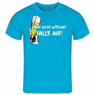 deinshirt Print-Shirt Herren T-Shirt Wer nicht mittrinkt fllt auf Funshirt 