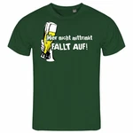 deinshirt Print-Shirt Herren T-Shirt Wer nicht mittrinkt fllt auf Funshirt Beige/Grün/Dunkelgrün/Grau