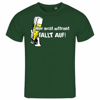deinshirt Print-Shirt Herren T-Shirt Wer nicht mittrinkt fllt auf Funshirt Beige/Grün/Dunkelgrün/Grau deinshirt Print-Shirt Herren T-Shirt Wer nicht mittrinkt fllt auf Funshirt Beige/Grün/Dunkelgrün/Grau