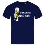 deinshirt Print-Shirt Herren T-Shirt Wer nicht mittrinkt fllt auf Funshirt Beige/Blau/Dunkelblau
