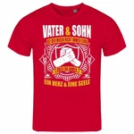 deinshirt Print-Shirt Herren T-Shirt Vater und Sohn ein Herz und eine Seele Funshirt Rot/Dunkelrot