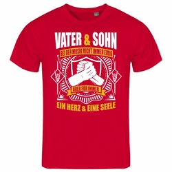 deinshirt Print-Shirt Herren T-Shirt Vater und Sohn ein Herz und eine Seele Funshirt Rot/Dunkelrot