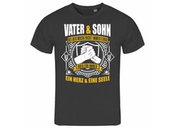 deinshirt Print-Shirt Herren T-Shirt Vater und Sohn ein Herz und eine Seele Funshirt Dunkelgrau/Grau/Beige/Gelb/Schwarz