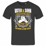 deinshirt Print-Shirt Herren T-Shirt Vater und Sohn ein Herz und eine Seele Funshirt Dunkelgrau/Grau/Beige/Gelb/Schwarz