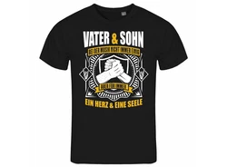 deinshirt Print-Shirt Herren T-Shirt Vater und Sohn ein Herz und eine Seele Funshirt Beige/Grau/Dunkelgrau/Gelb/Schwarz/Gold/Silber