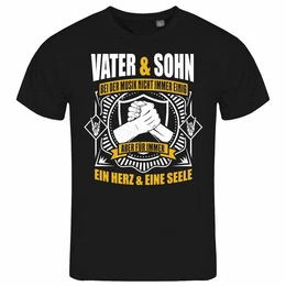 Print-Shirt Herren T-Shirt Vater und Sohn ein Herz und eine Seele Funshirt mit Motiv