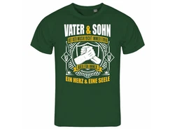 deinshirt Print-Shirt Herren T-Shirt Vater und Sohn ein Herz und eine Seele Funshirt Dunkelgrün/Grün