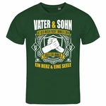 deinshirt Print-Shirt Herren T-Shirt Vater und Sohn ein Herz und eine Seele Funshirt Dunkelgrün/Grün