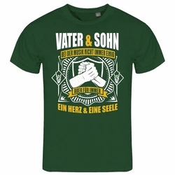 deinshirt Print-Shirt Herren T-Shirt Vater und Sohn ein Herz und eine Seele Funshirt Dunkelgrün/Grün