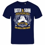 deinshirt Print-Shirt Herren T-Shirt Vater und Sohn ein Herz und eine Seele Funshirt Dunkelblau/Blau