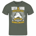 deinshirt Print-Shirt Herren T-Shirt Vater und Sohn ein Herz und eine Seele Funshirt Dunkelgrün/Grün