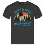 deinshirt Print-Shirt Vater und Sohn Unschlagbar Funshirt mit Motiv Hellblau/Braun/Blau/Schwarz