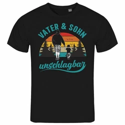 deinshirt Print-Shirt Vater und Sohn Unschlagbar Funshirt mit Motiv Hellblau/Blau/Schwarz/Braun/Orange