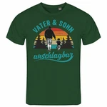 deinshirt Print-Shirt Vater und Sohn Unschlagbar Funshirt mit Motiv Dunkelgrün/Grün