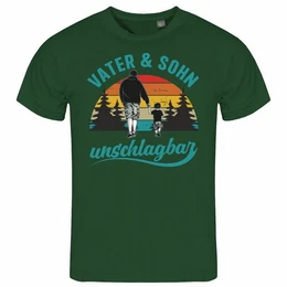 Print-Shirt Herren T-Shirt Vater und Sohn Unschlagbar Funshirt mit Motiv