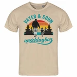 deinshirt Print-Shirt Vater und Sohn Unschlagbar Funshirt mit Motiv Gelb/Weiß/Blau/Khaki/Hellblau