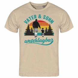 Print-Shirt Herren T-Shirt Vater und Sohn Unschlagbar Funshirt mit Motiv