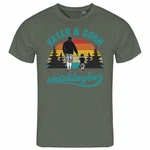 deinshirt Print-Shirt Vater und Sohn Unschlagbar Funshirt mit Motiv Dunkelgrün/Braun/Grün