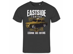 deinshirt Herren T-Shirt Eastside Tuning Funshirt mit Motiv Dunkelgrün/Hellgrau/Gold/Gelb