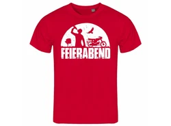 deinshirt Print-Shirt Herren T-Shirt Feierabend Simson Funshirt Rot