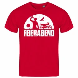 deinshirt Print-Shirt Herren T-Shirt Feierabend Simson Funshirt Rot
