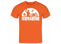 deinshirt Print-Shirt Herren T-Shirt Feierabend Simson Funshirt Orange/Rot/Grau