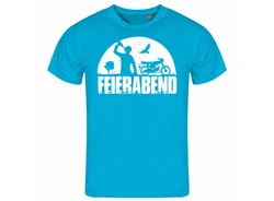 deinshirt Print-Shirt Herren T-Shirt Feierabend Simson Funshirt Grau/Türkis/Blau/Hellblau