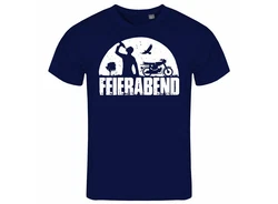 deinshirt Print-Shirt Herren T-Shirt Feierabend Simson Funshirt Grau/Dunkelblau