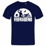 deinshirt Print-Shirt Herren T-Shirt Feierabend Simson Funshirt Grau/Dunkelblau