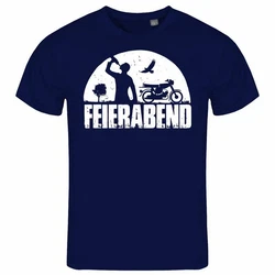 deinshirt Print-Shirt Herren T-Shirt Feierabend Simson Funshirt Grau/Dunkelblau