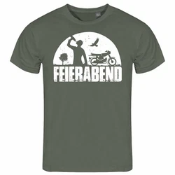 deinshirt Print-Shirt Herren T-Shirt Feierabend Simson Funshirt Grau/Dunkelgrün