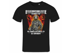 deinshirt Print-Shirt Herren T-Shirt Feuerwehrleute sterben nie Funshirt Schwarz/Grau/Rot
