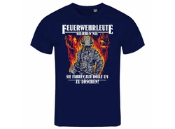 deinshirt Print-Shirt Herren T-Shirt Feuerwehrleute sterben nie Funshirt Blau/Dunkelblau/Grau