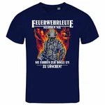 deinshirt Print-Shirt Herren T-Shirt Feuerwehrleute sterben nie Funshirt Blau/Dunkelblau/Grau